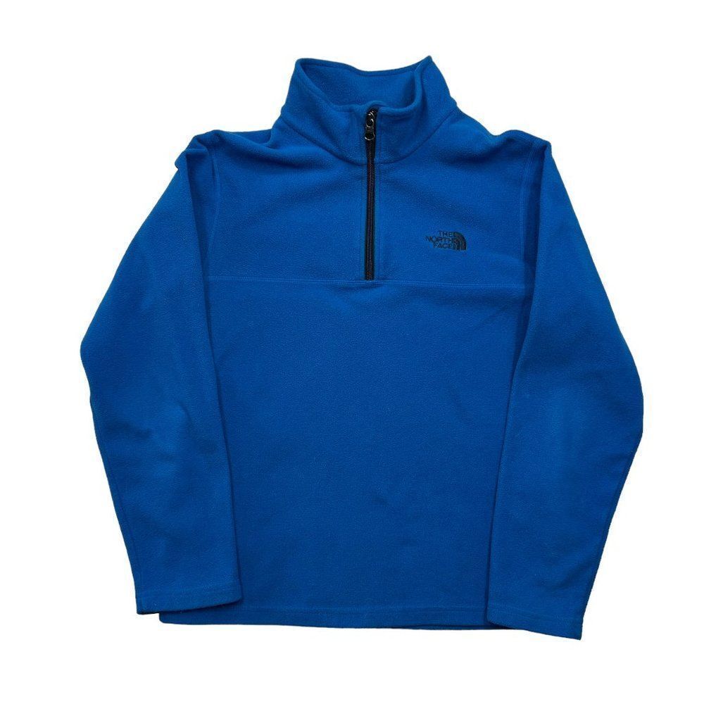 The North Face Sweater Boy's Size Large Blue 1/4 Zip Active Fleece Pullover